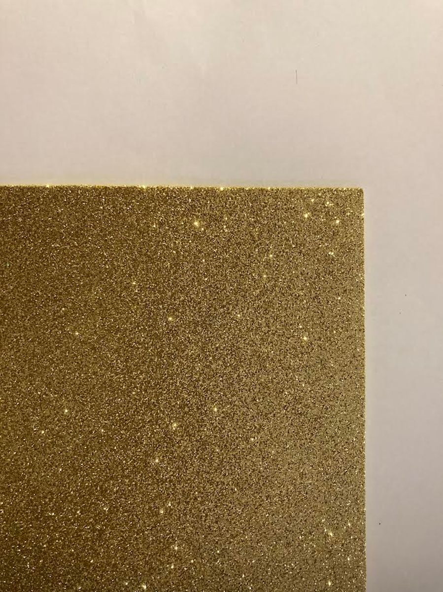 Mosgummi med glitter, gull