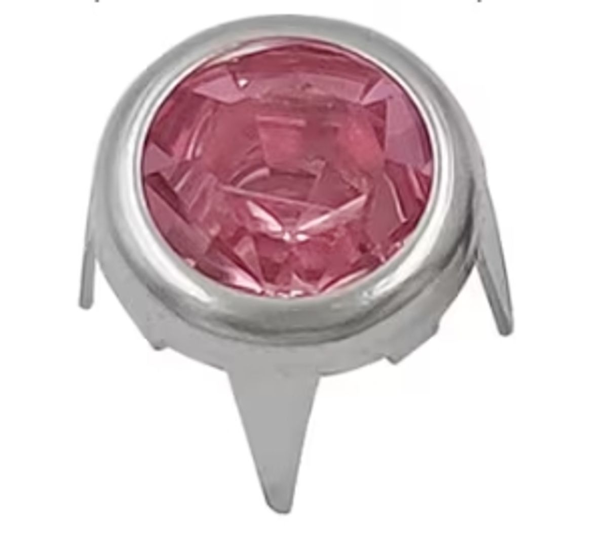 Rund med stein, rosa