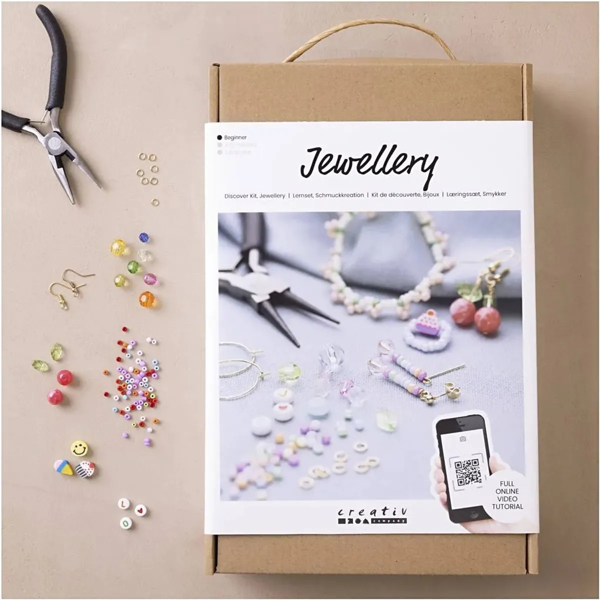 Start DIY kit smykker, sterke farger