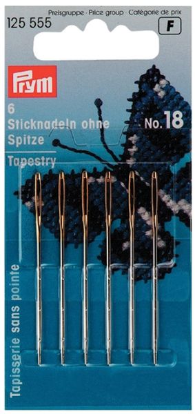 Hovedbilde Broderinåler, butt - 6stk 
