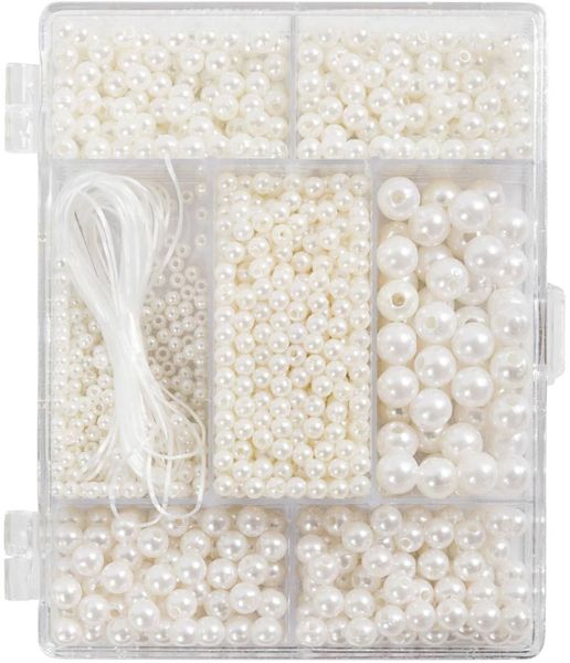 Hovedbilde DIY Perlesett, hvite perlemor