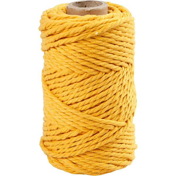 Hovedbilde Makrame-garn: gul, 4 mm