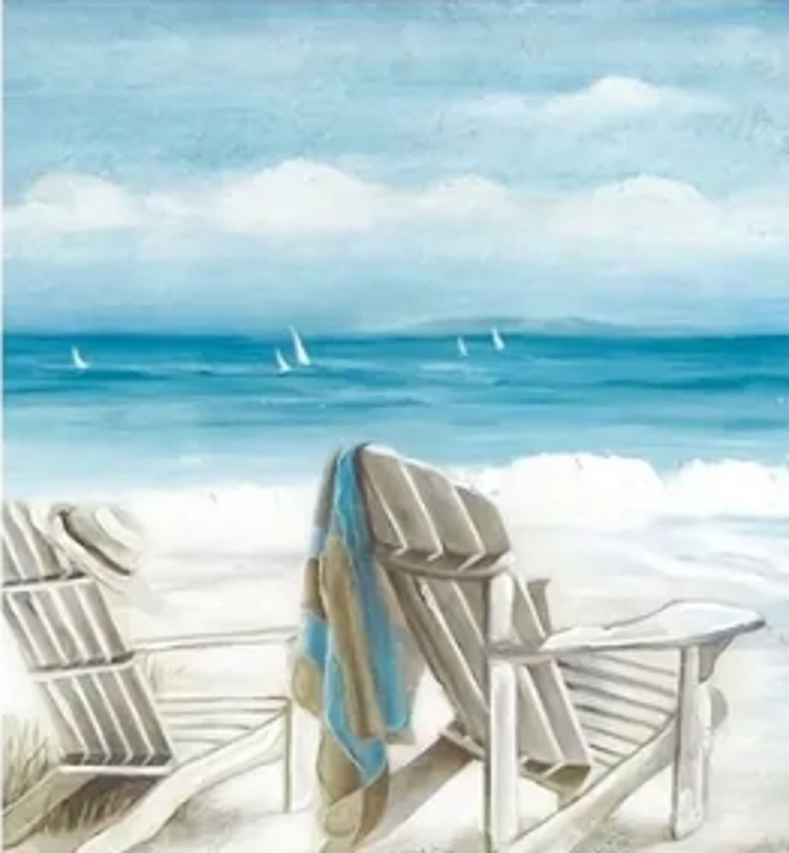 På stranda 20 x 25 cm