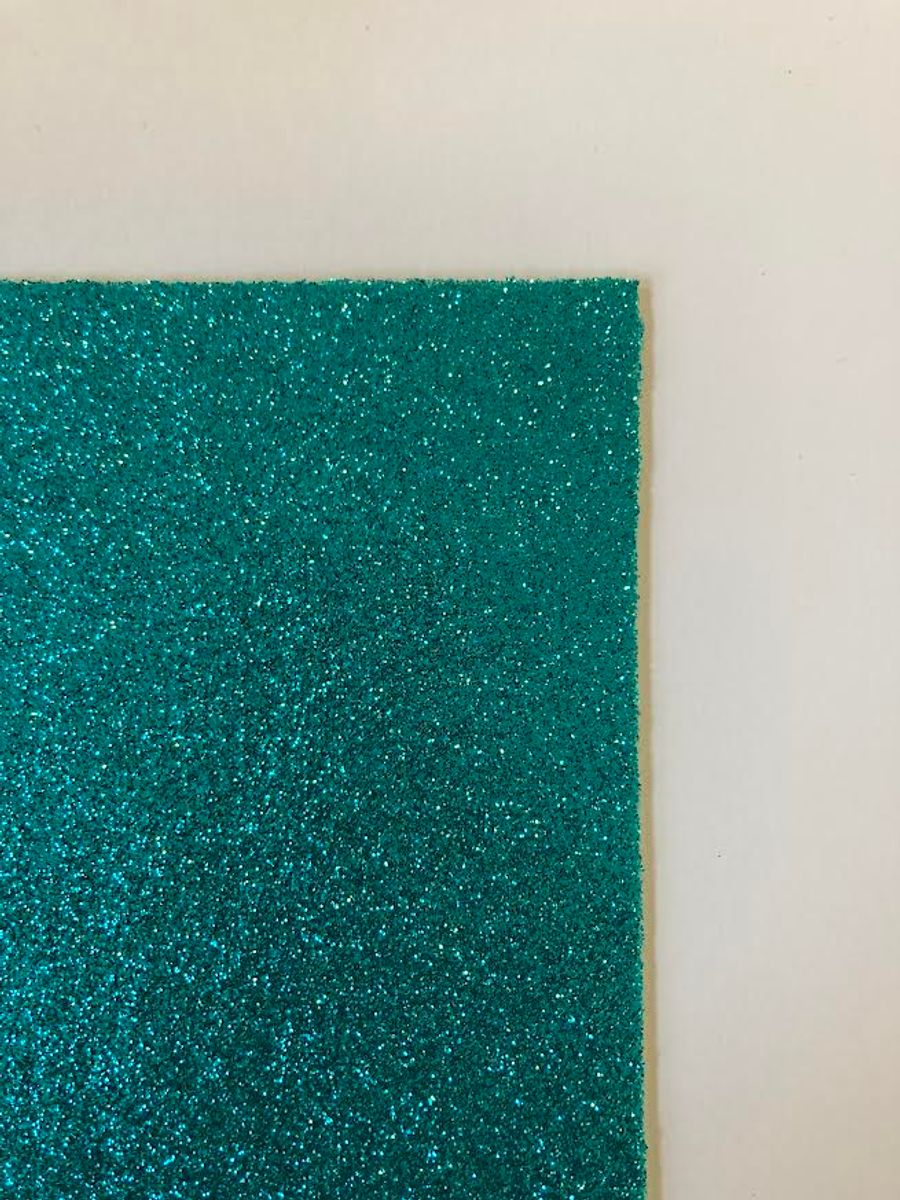 Mosgummi med glitter, turkis