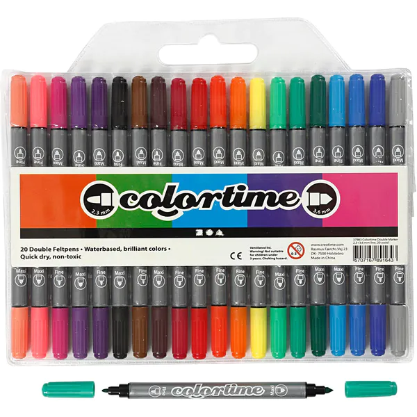 Hovedbilde Colortime Dobbeltusj 20 stk